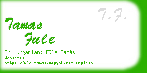 tamas fule business card