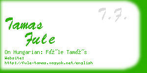 tamas fule business card